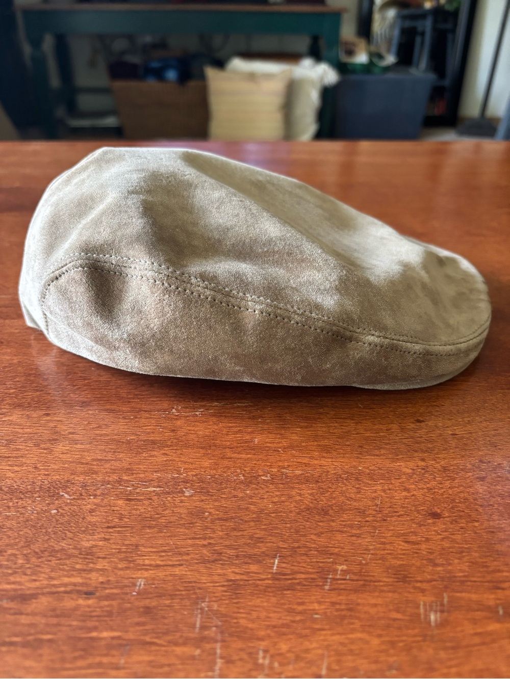 Stetson Sueded Leather Ivy Cap w Satin Lining Vintage